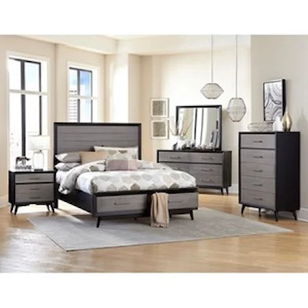 Contemporary Full Bedroom Group with Storage Bed